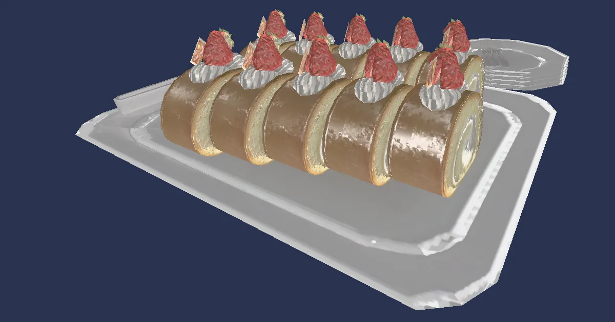 Authentic Starlight Roll Cake - 3D render