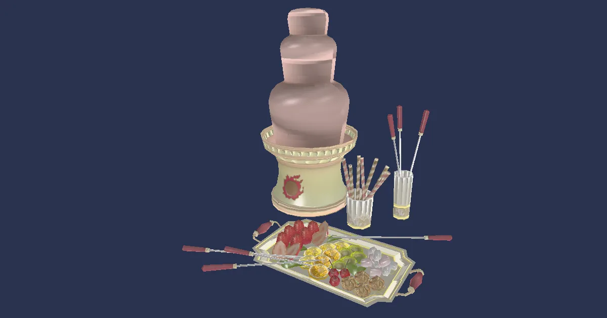 3D-Ansicht von Exklusiver Schokoladenbrunnen