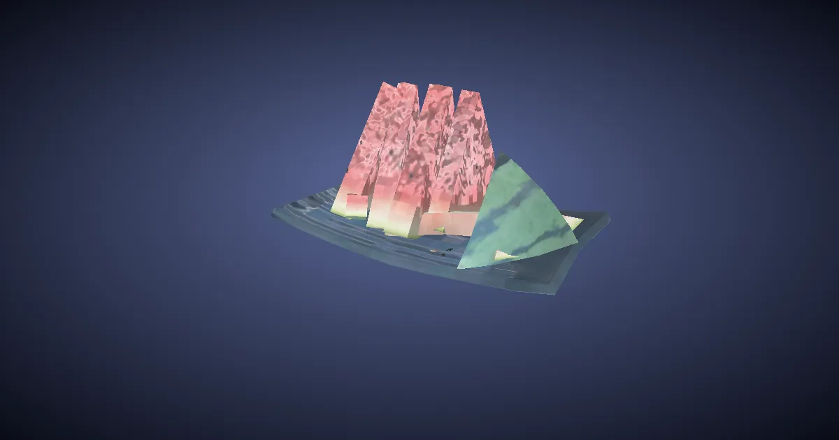 Rendu 3D de Tranches de pastèque