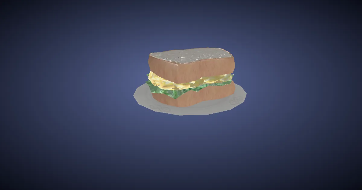 3D-Ansicht von Frühstück à la Bismarck