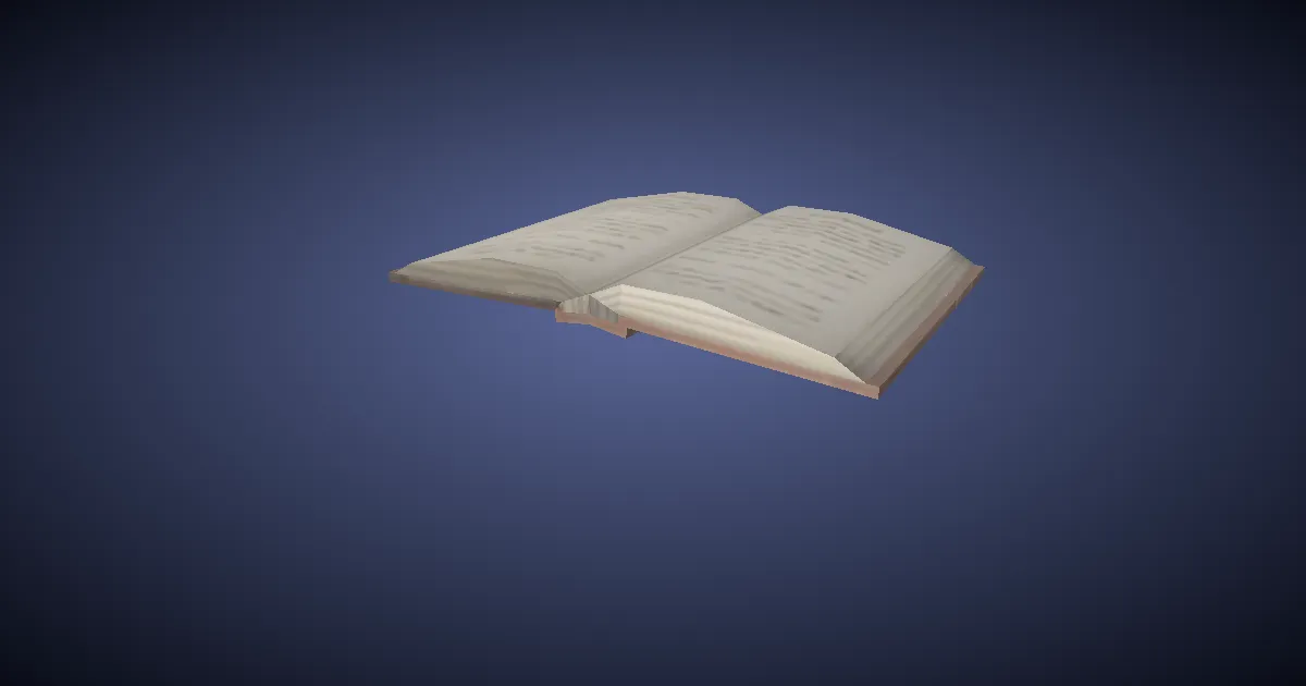 Rendu 3D de Livre ouvert