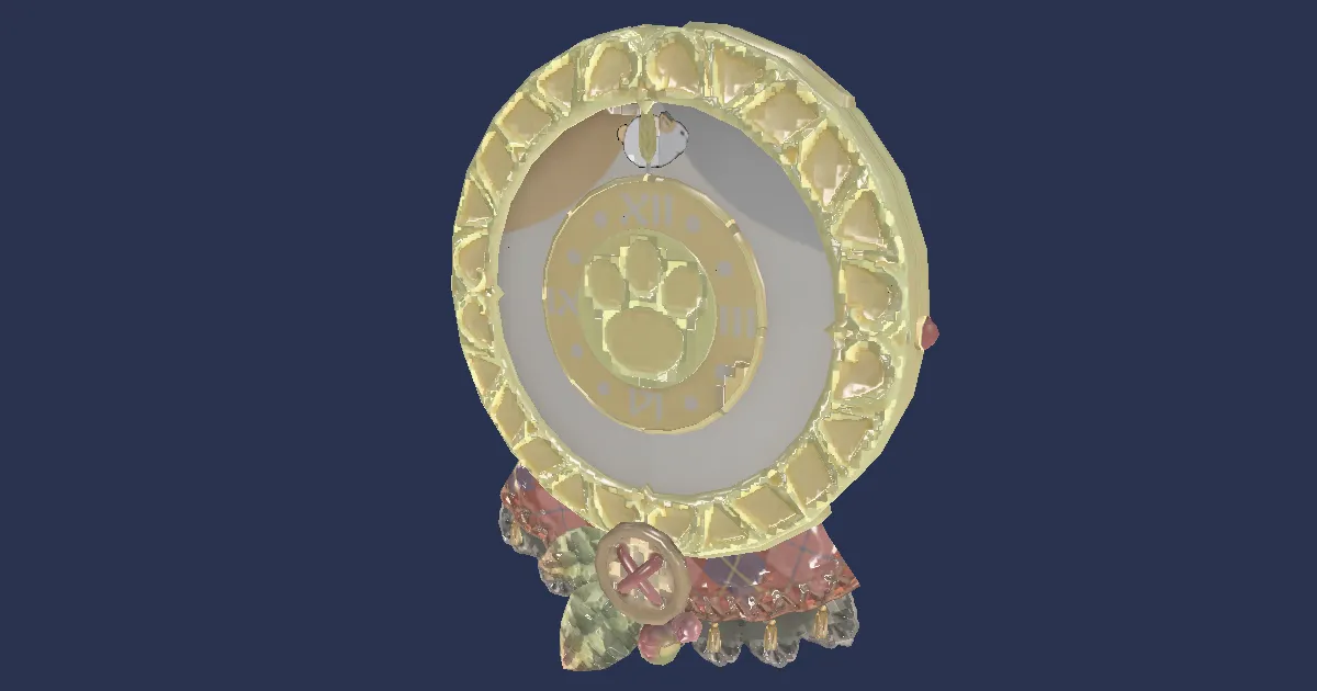 Fat Cat Wall Chronometer - 3D render