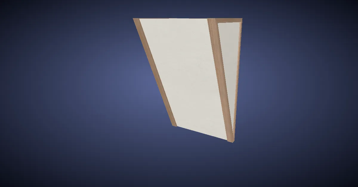 Rendu 3D de Pan de mur incliné