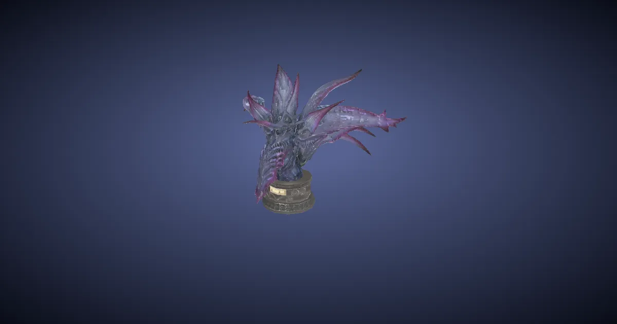 Sapphire Weapon Bust - 3D render