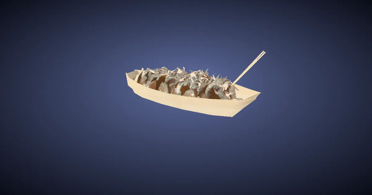 3D-Ansicht von Takoyaki-Grillplatte