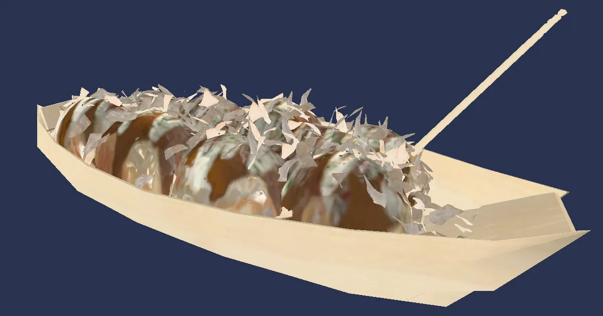 3D-Ansicht von Takoyaki-Grillplatte