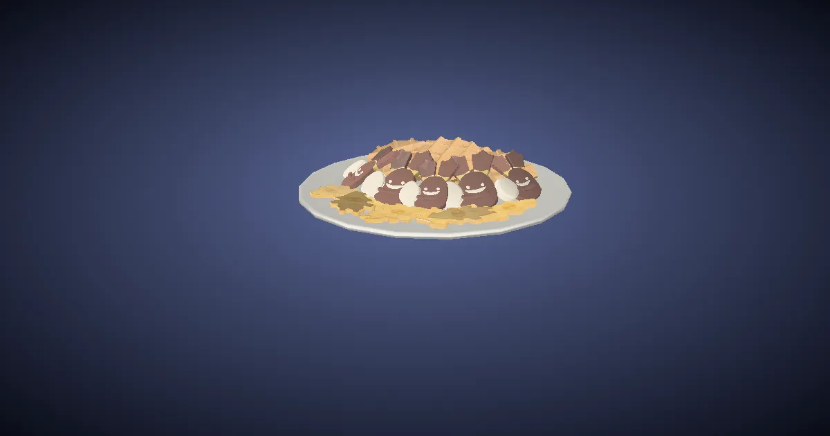 3D-Ansicht von Petit-Fours-Sortiment