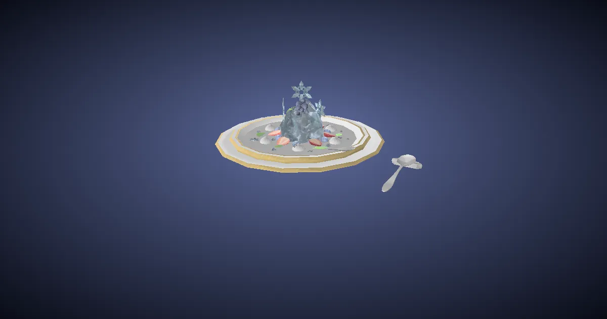 3D-Ansicht von Sonnenküsten-Eis