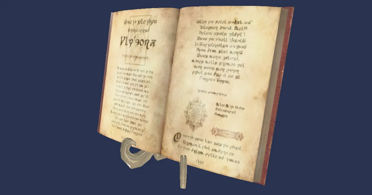 Necrologos Transcription - 3D render