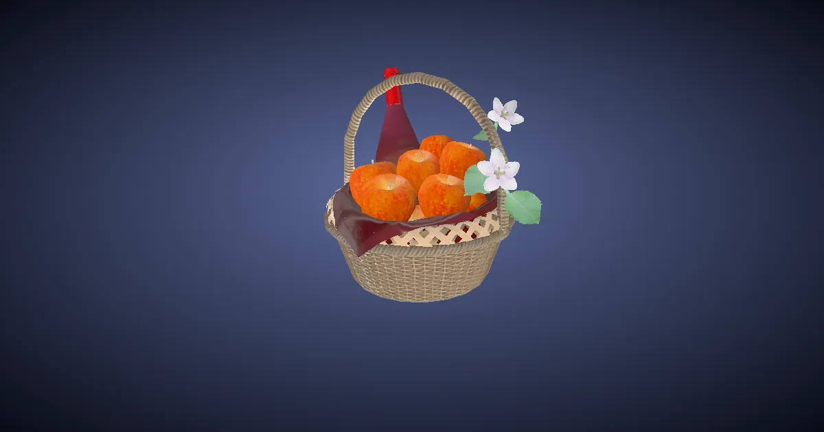 Pixie Apple Basket - 3D render