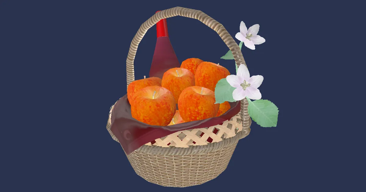 Pixie Apple Basket - 3D render