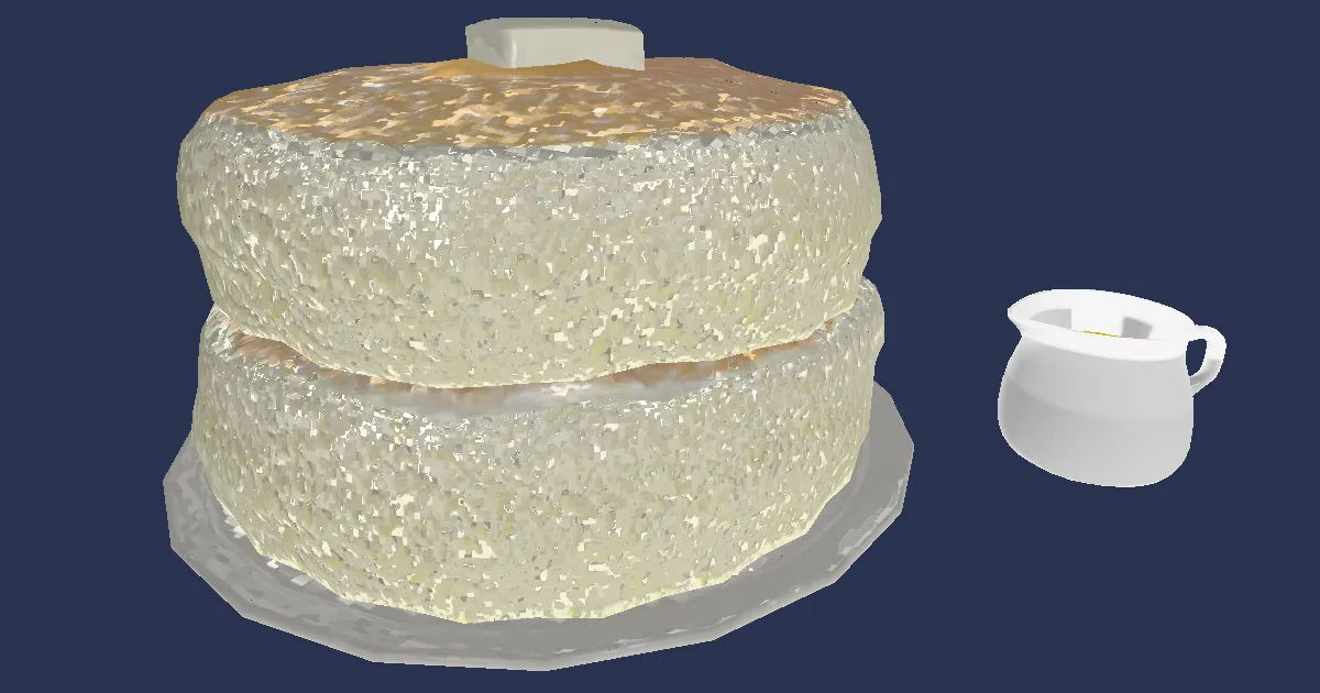 Rendu 3D de Pancakes moelleux