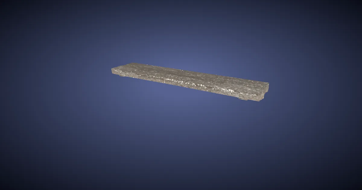 Antique Wall Shelf - 3D render