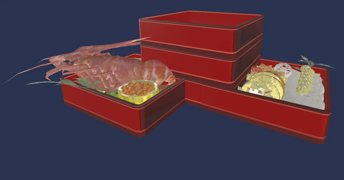 3D-Ansicht von Exklusives fernöstliches Neujahrsmahl