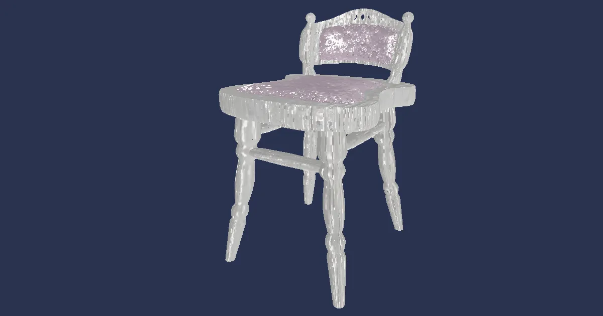Rendu 3D de Chaise haute pour Lalafell