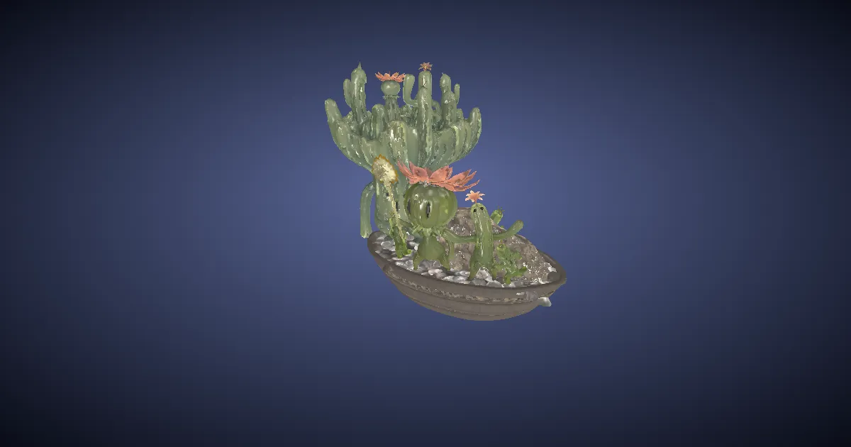 Rendu 3D de Jardinière pampa