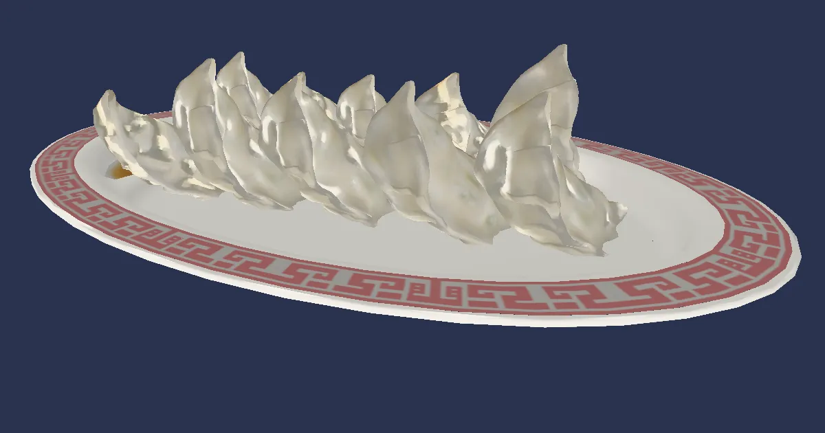 Fried Gyoza - 3D render