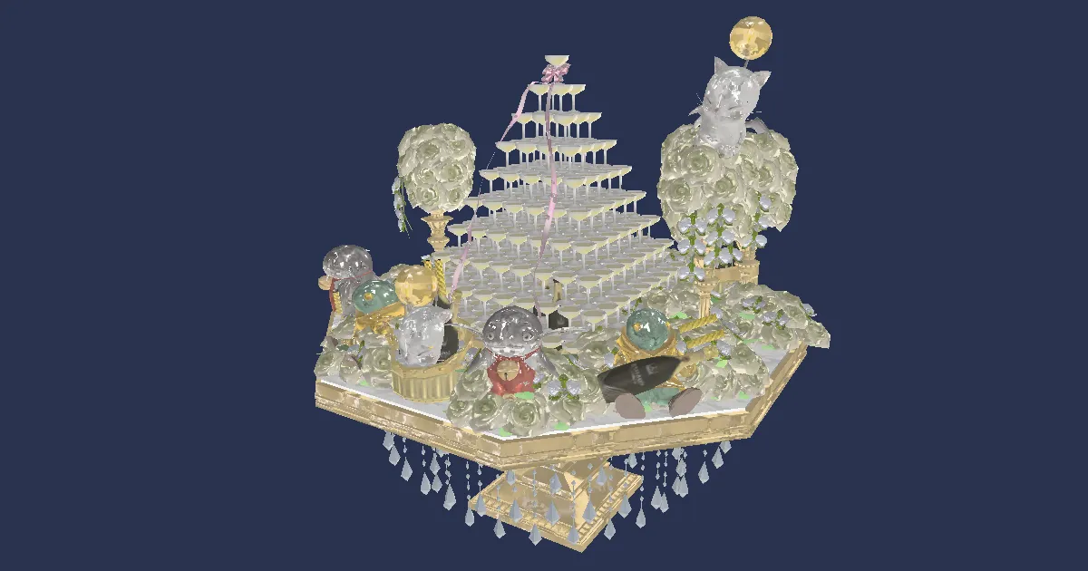 Wine Coupe Tower - 3D render