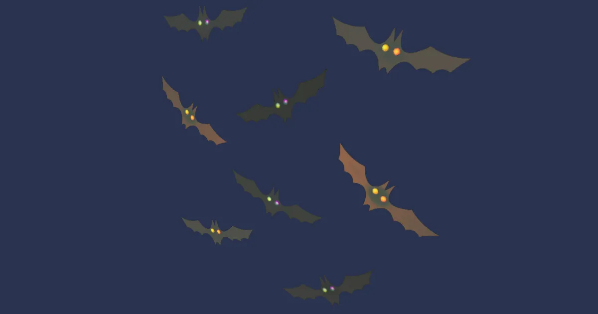 Wall-mounted Vampire Bats - 3D render