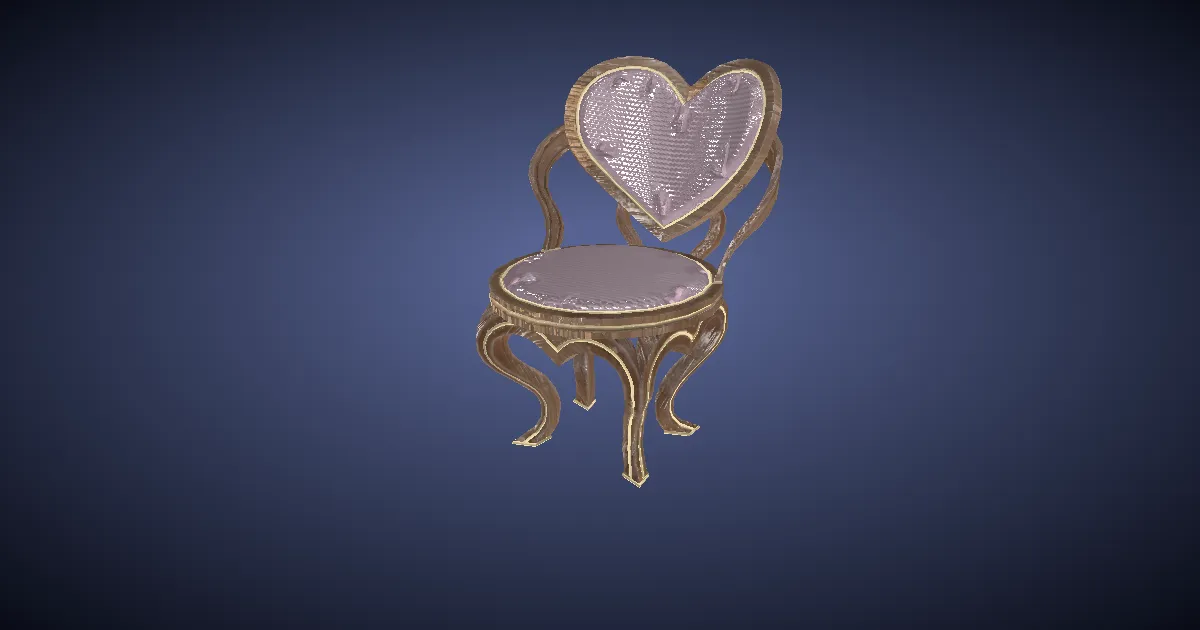 Valentione's Heart Chair - 3D render