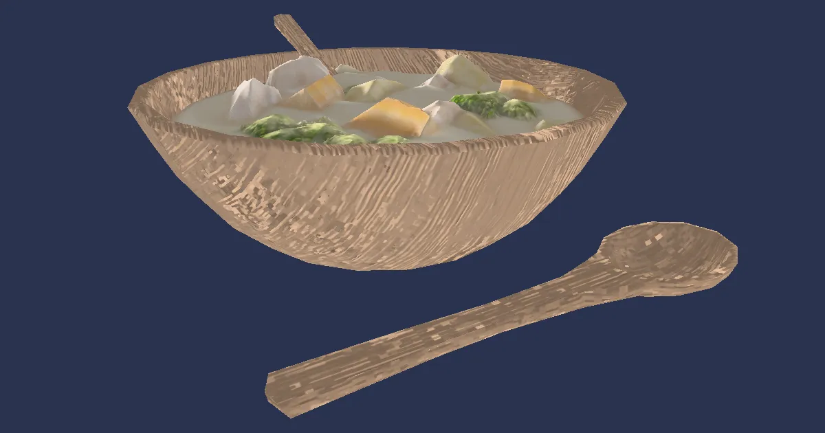 Steaming Stew Bowl - 3D render