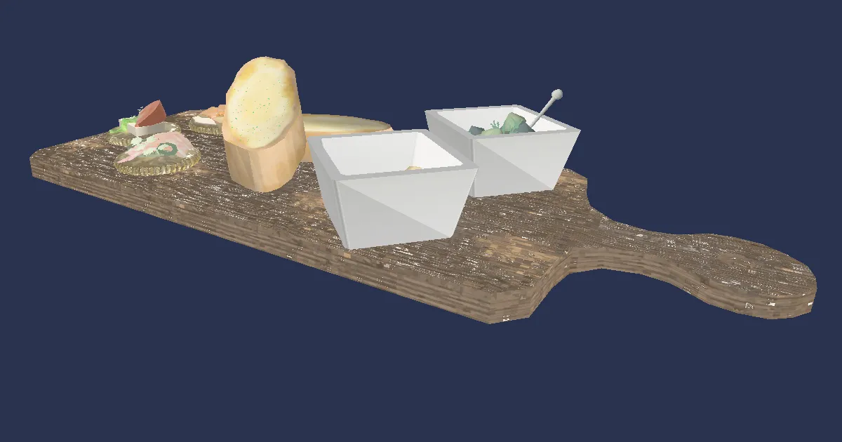 Sampler Board - 3D render