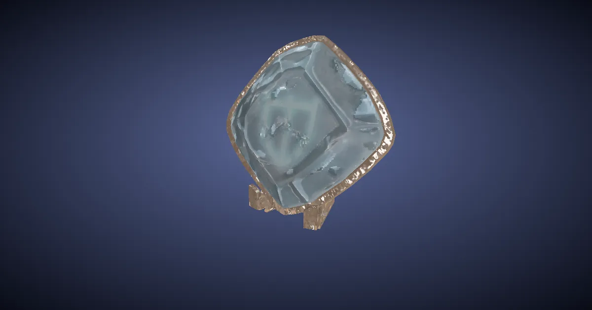 Rendu 3D de Trophée en cristal de paladin