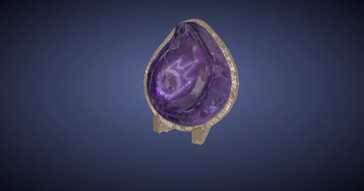 Black Mage Display Crystal - 3D render