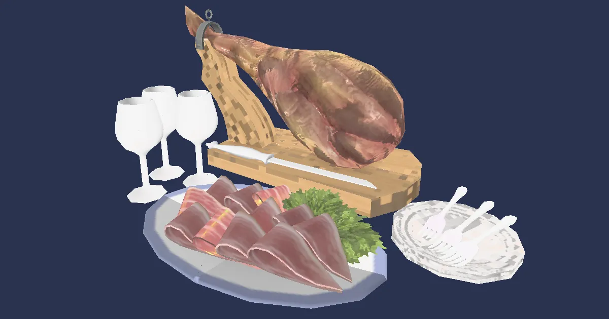 Leg of Prosciutto - 3D render