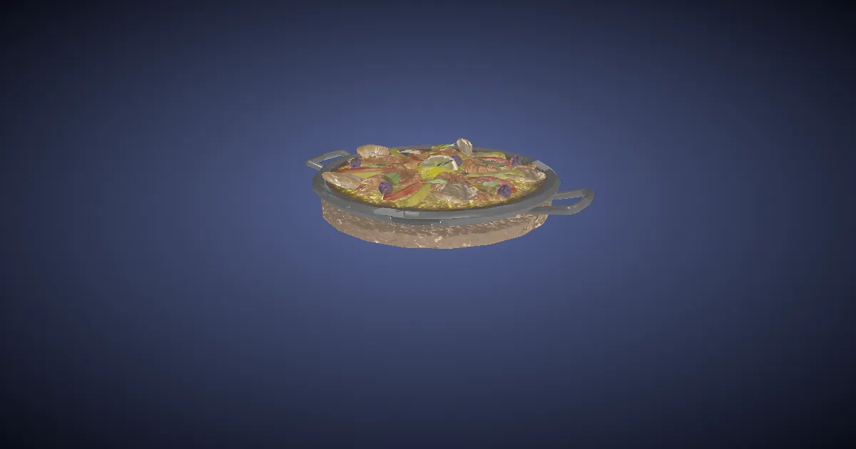 Old Fishwife's Paella - 3D render