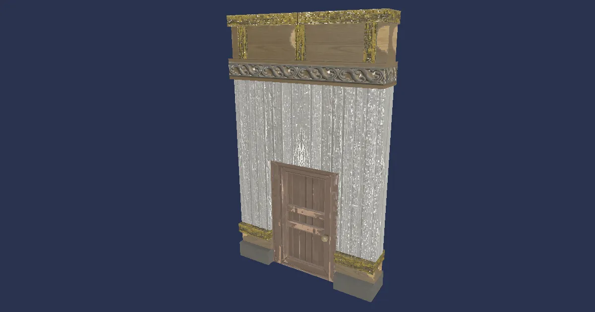 Minimalist Riviera Partition Door - 3D render