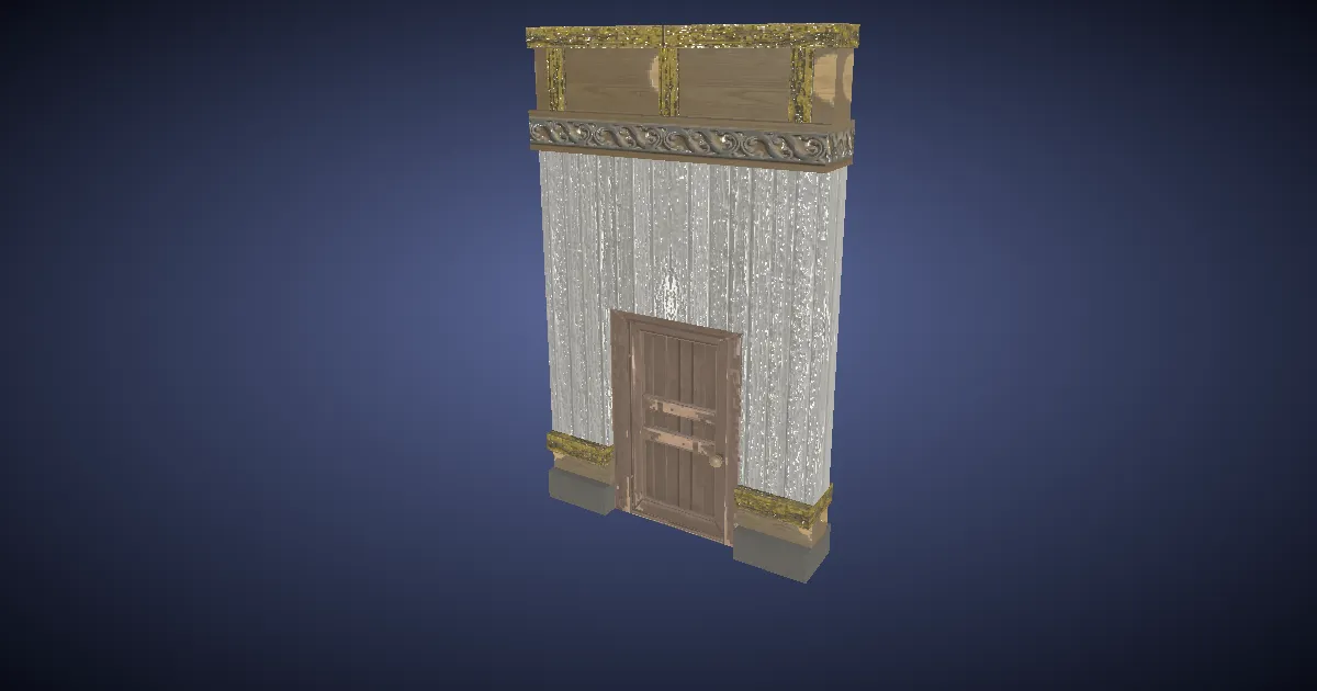 Minimalist Riviera Partition Door - 3D render