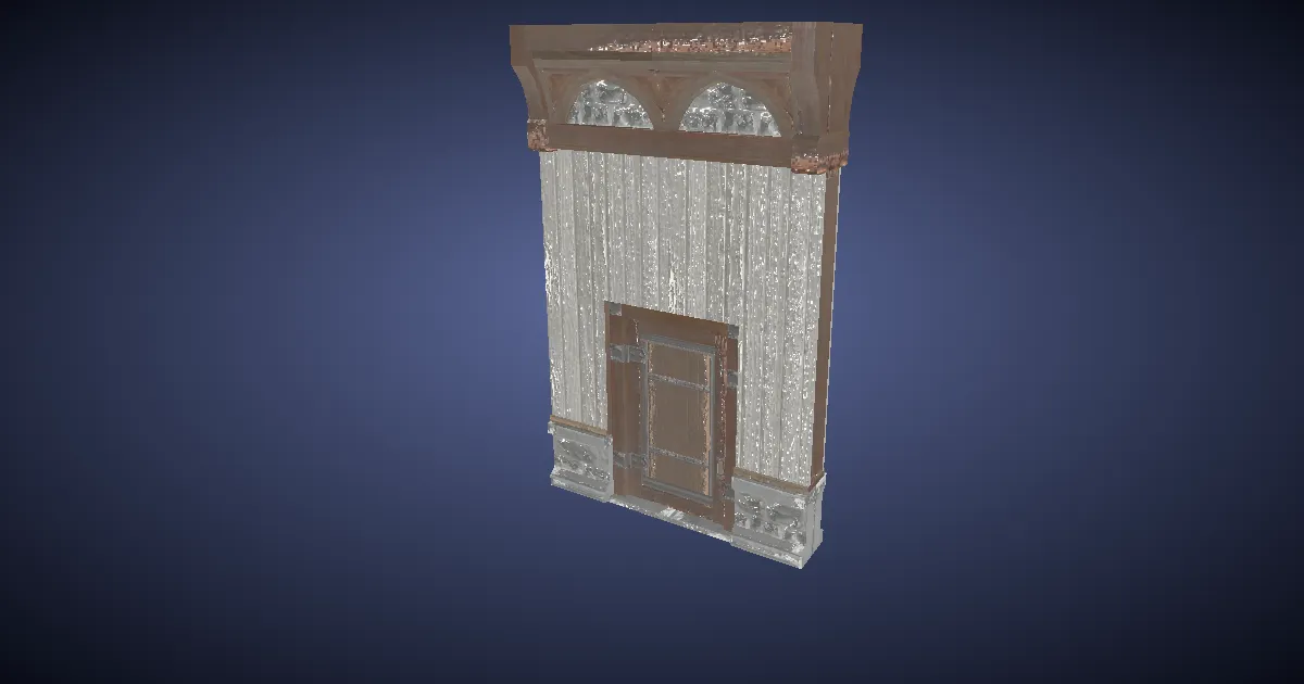 Minimalist Highland Partition Door - 3D render