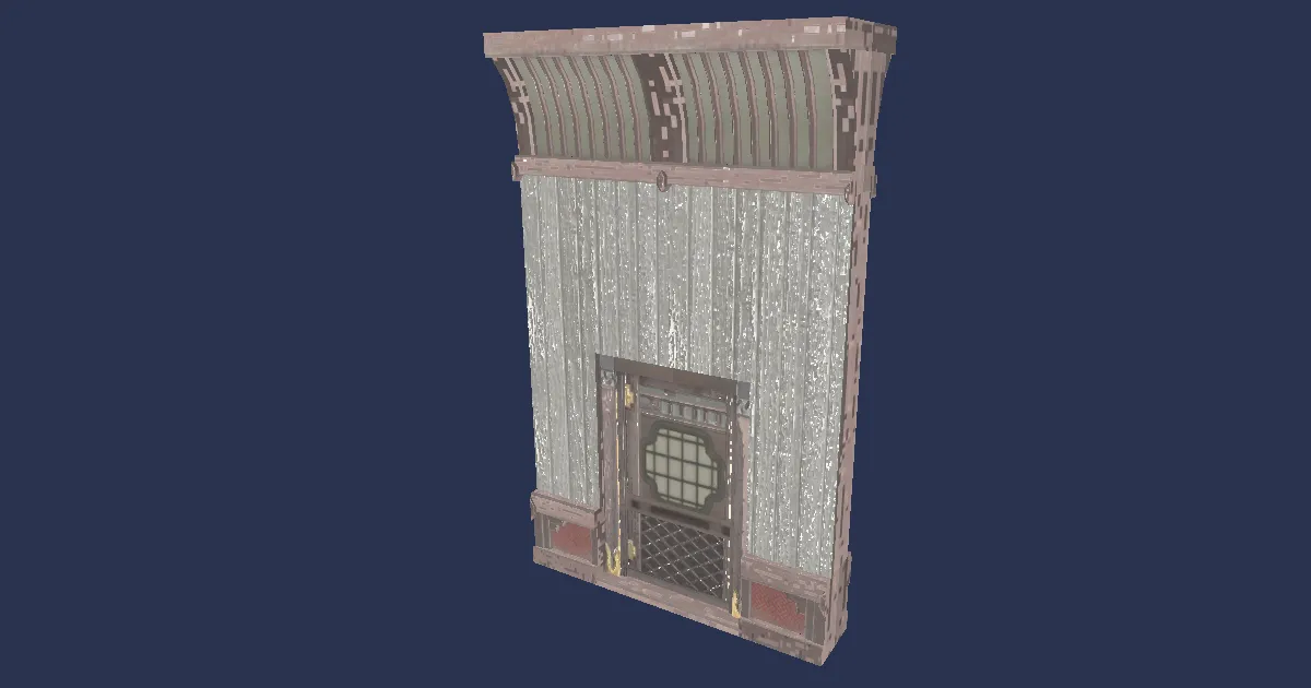 Minimalist Hingan Partition Door - 3D render