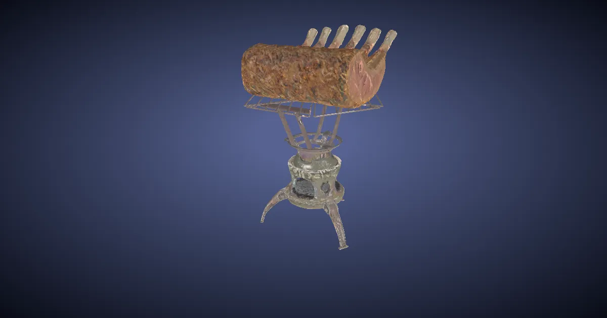 Indoor Hunter's Grill - 3D render