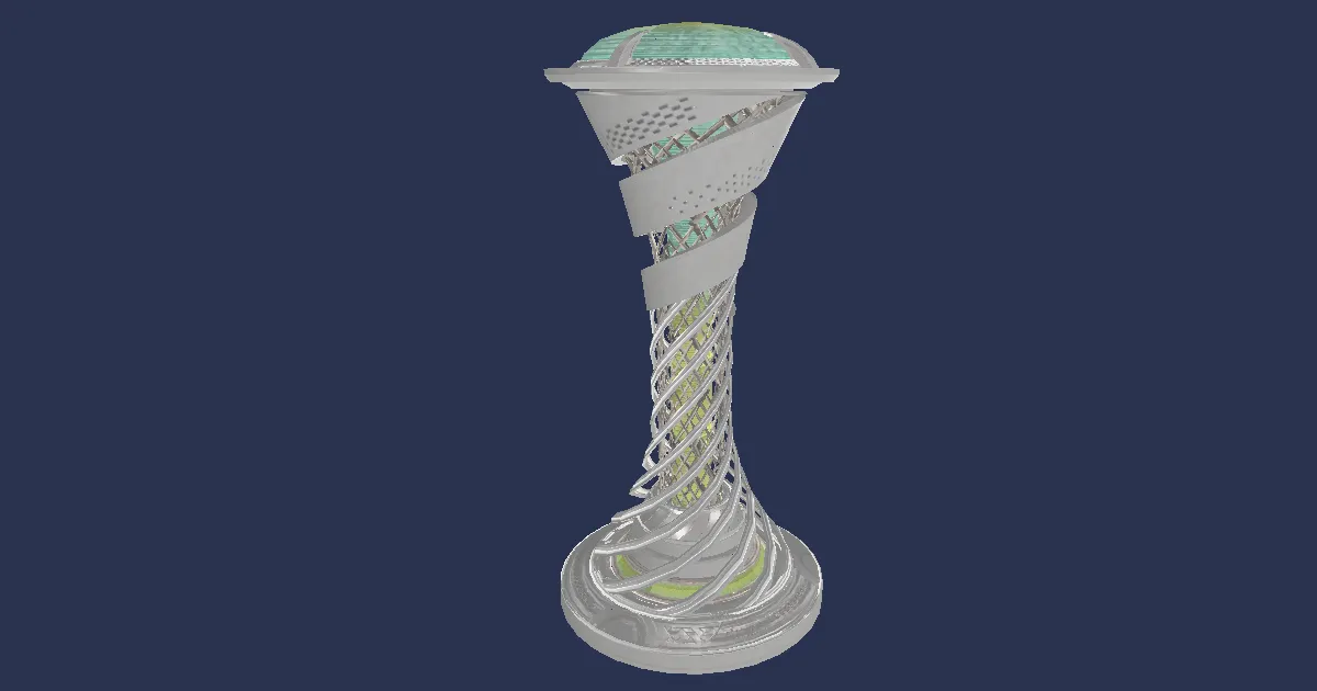 Auxesian Tower Replica - 3D render
