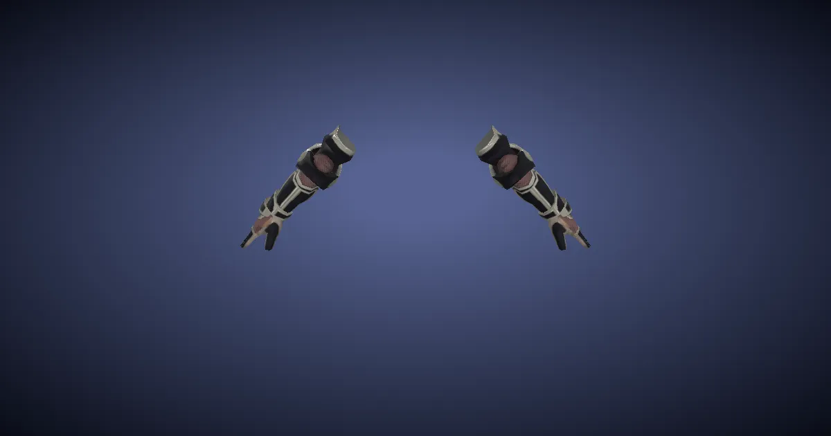 Iron Gauntlets - 3D render
