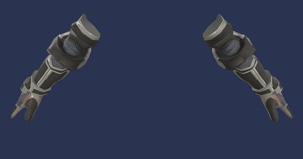 Steel Gauntlets - 3D render