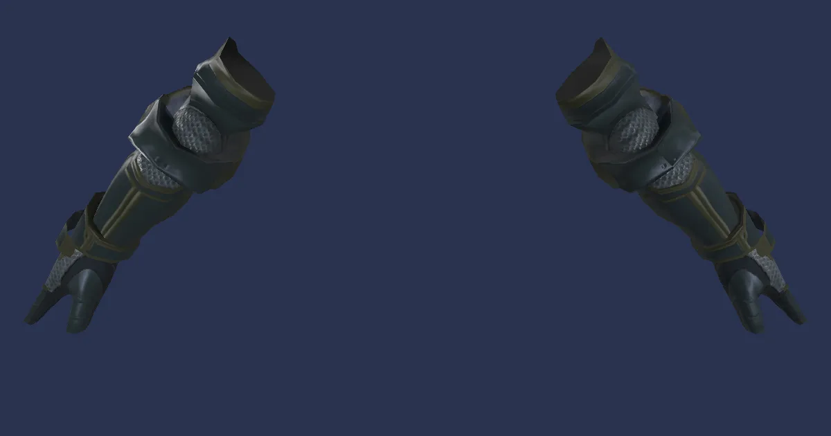 3D-Ansicht von Mithril-Panzerhandschuhe