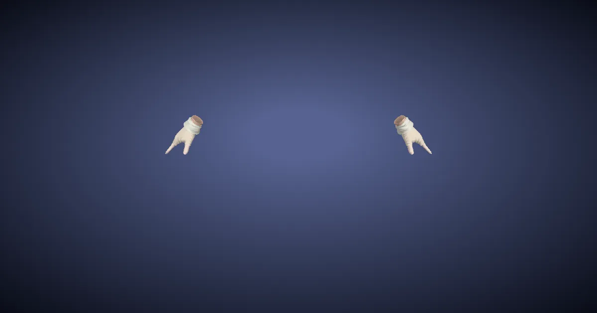 Cotton Halfgloves - 3D render