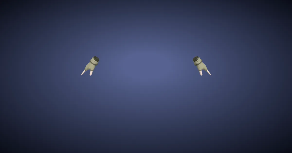 Rendu 3D de Mitaines en veloutine