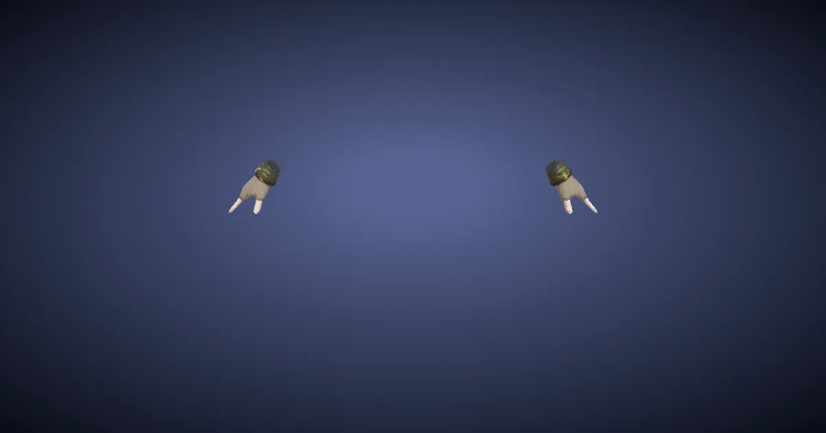 Linen Halfgloves - 3D render