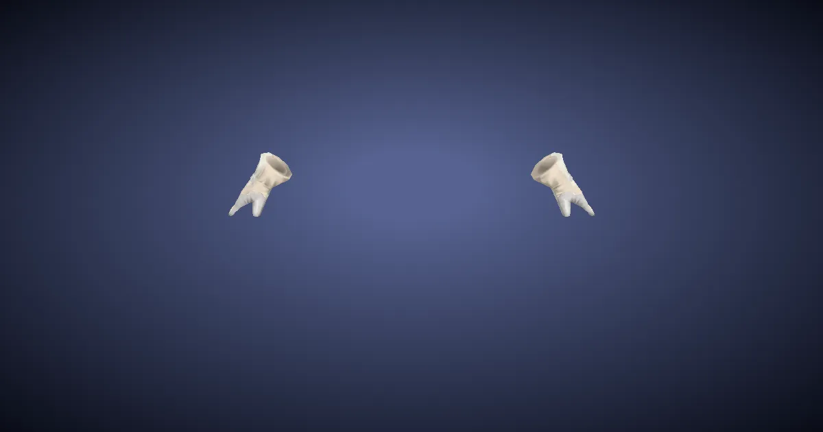 Cotton Work Gloves - 3D render