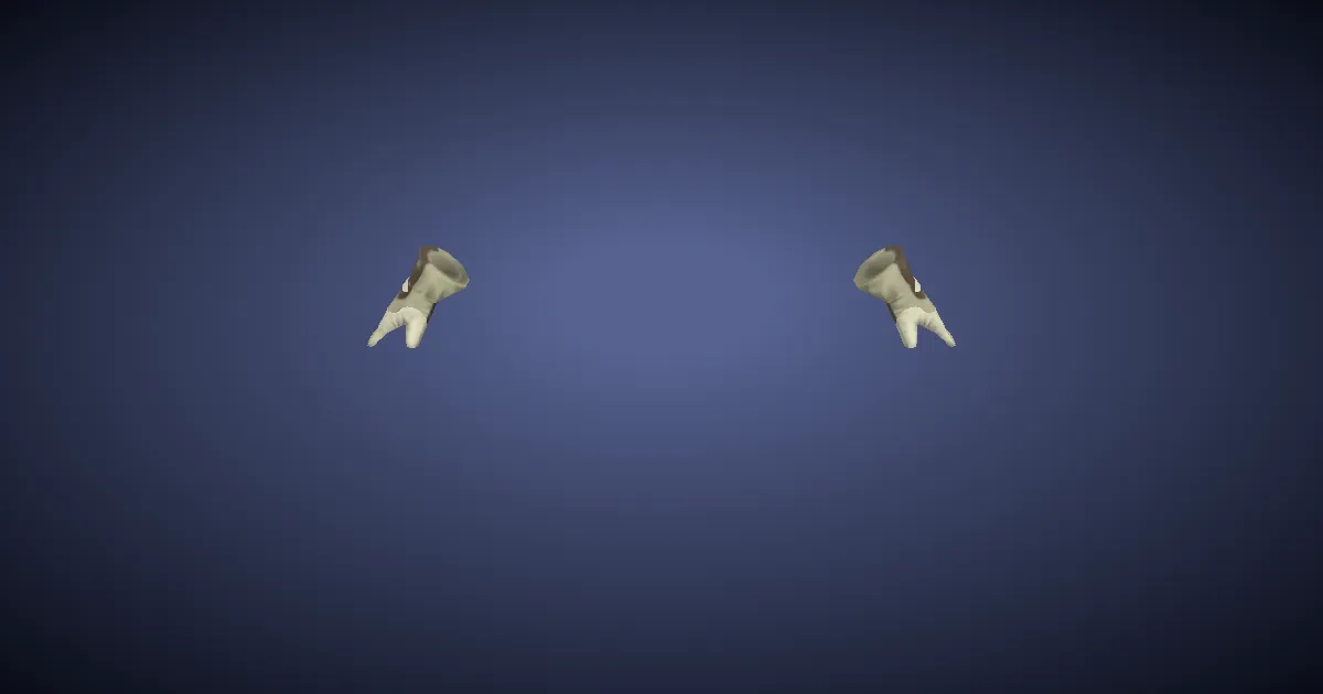 Velveteen Work Gloves - 3D render