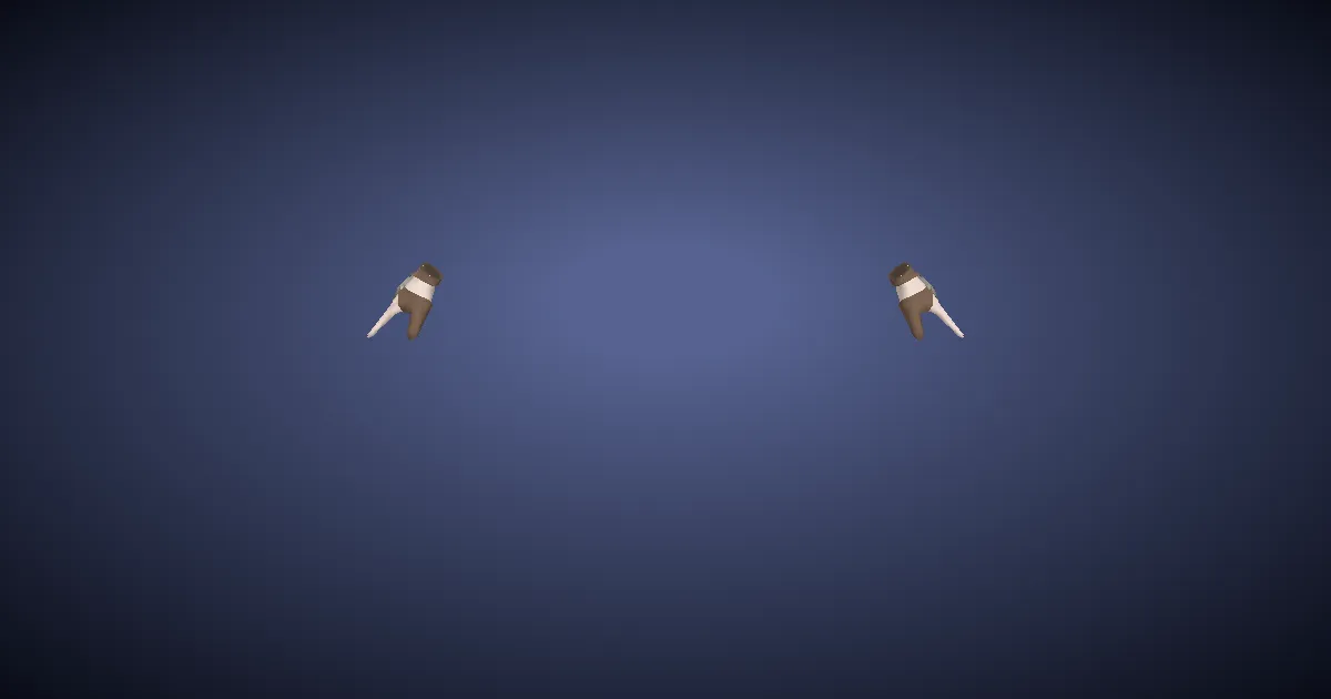 3D-Ansicht von Steinbockleder-Ringbänder