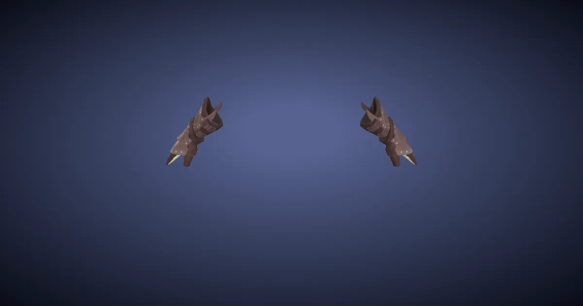 3D-Ansicht von Bronze-Panzerfäustlinge