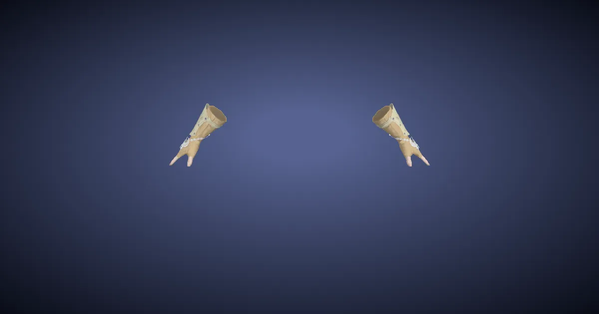 Fingerless Leather Gloves - 3D render