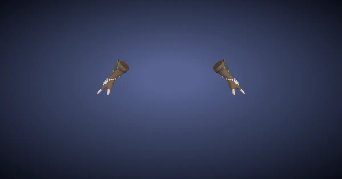 Fingerless Goatskin Gloves of Gathering - 3D render