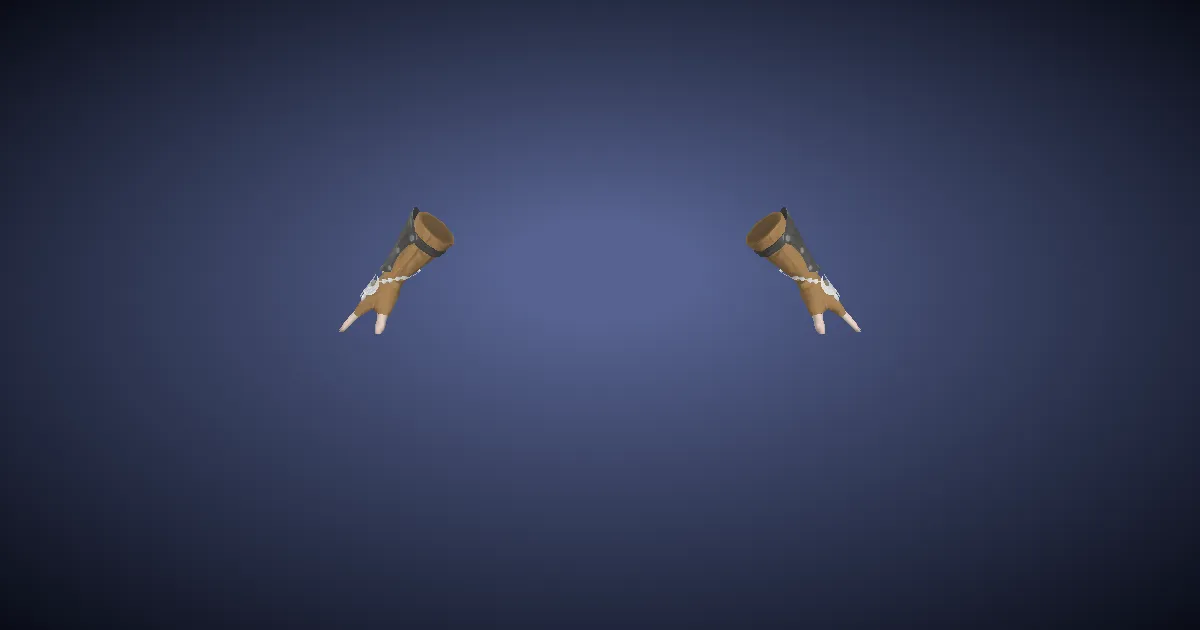 3D-Ansicht von Keilerleder-Fingerlinge des Eifers