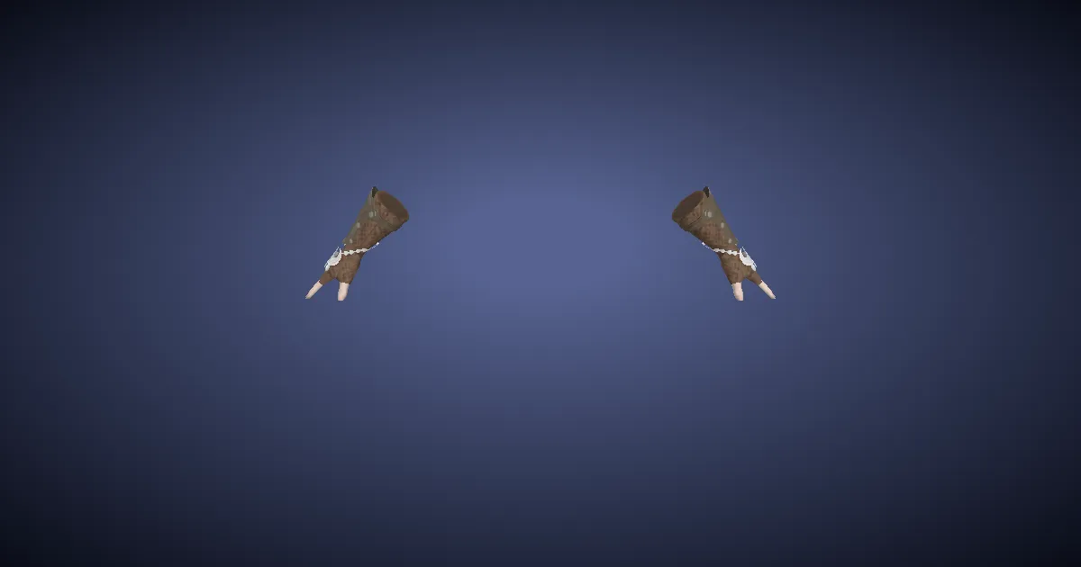 Fingerless Peisteskin Gloves - 3D render
